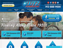 Tablet Screenshot of lutzplumbing.com